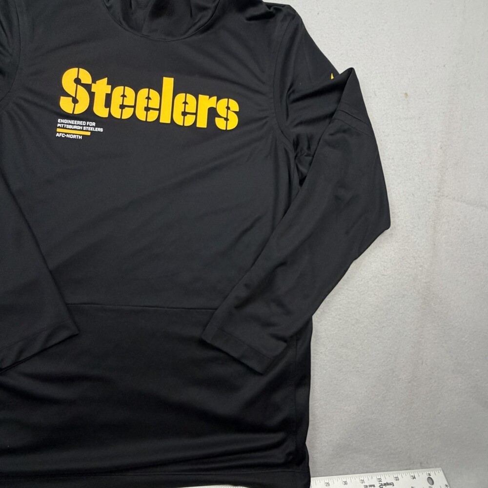 Pittsburgh Steelers Nike Sideline Pure Fury Dri-FIT Long Sleeve Hoodie Sz L - Picture 4 of 9